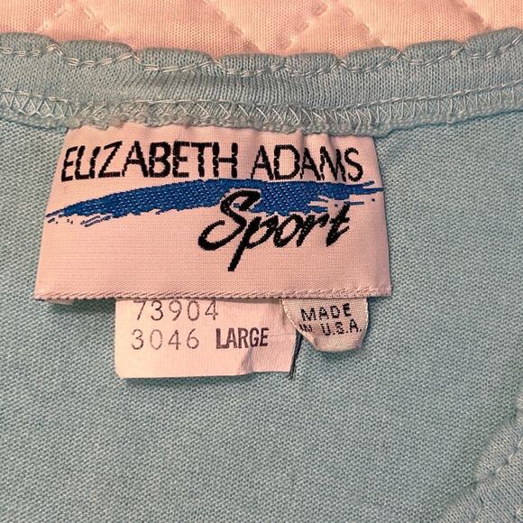 Elizabeth Adams Sport NEW VINTAGE Single Stitch Tee sz M Pastel Embroidery Shirt - Picture 7 of 8